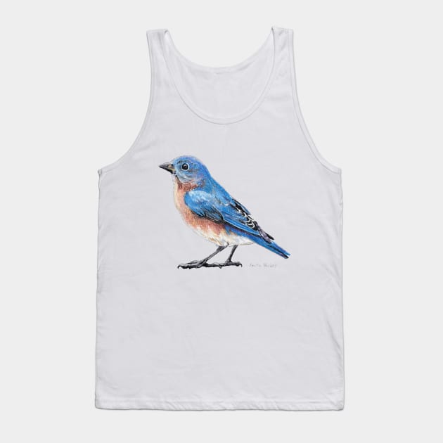 Eastern Bluebird drawing (no background) Tank Top by EmilyBickell